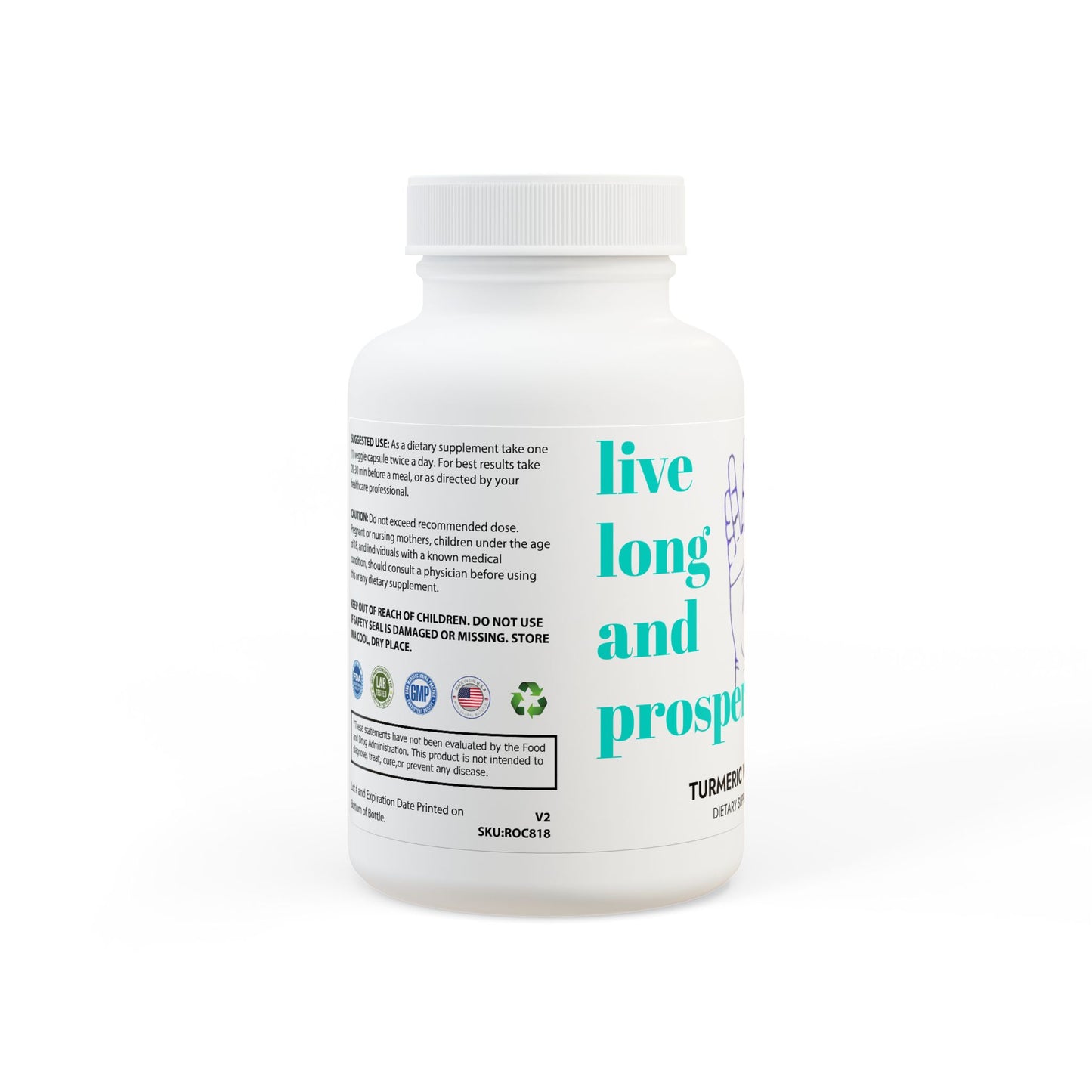 مكمل الكركم مع BioPerine® (مستخلص ثمار الفلفل الأسود) (60 كبسولة)