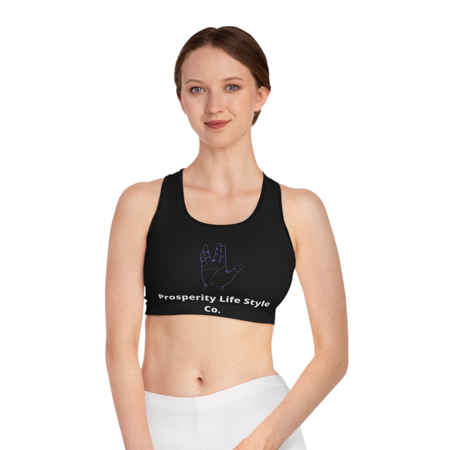 Prosperity Life Style Co. Sports Bra - Motivational Activewear for Yoga & Fitness