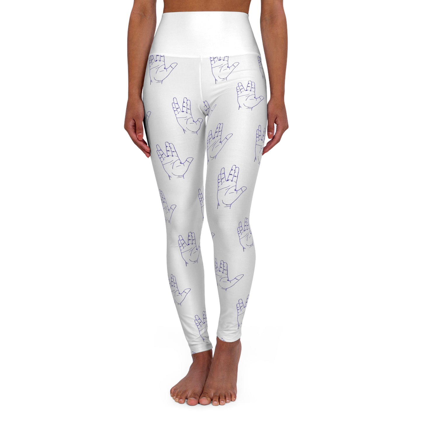 Galaxy Hand High Waisted Yoga Leggings | Comfortable Fitness Wear for Yoga & Active Lifestyle