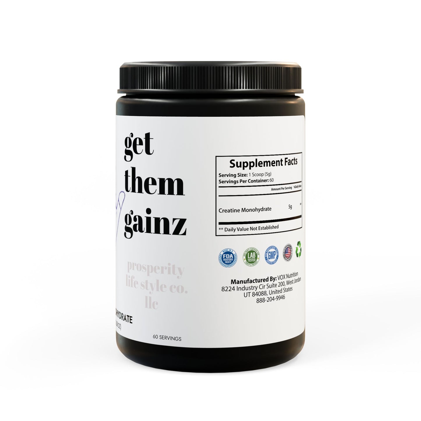 Creatine Monohydrate Supplement (300g, 10.58oz)