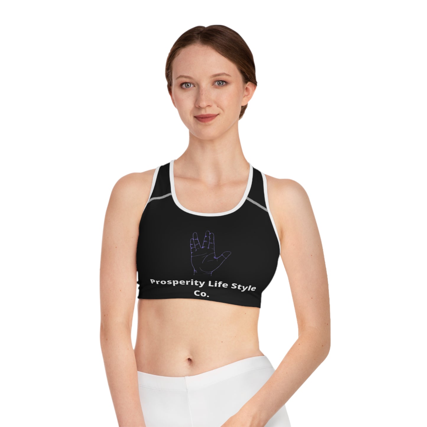 Prosperity Life Style Co. Sports Bra - Motivational Activewear for Yoga & Fitness