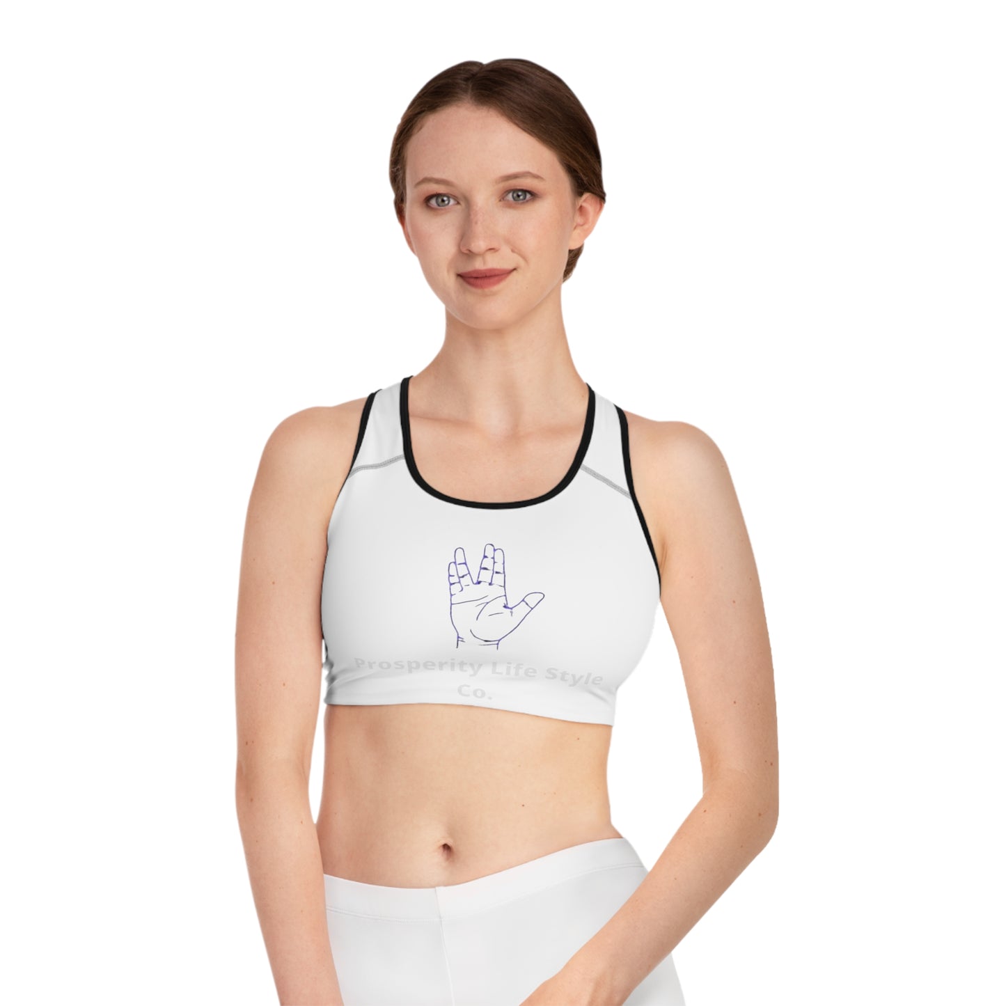 Prosperity Life Style Co. Sports Bra - Motivational Activewear for Yoga & Fitness