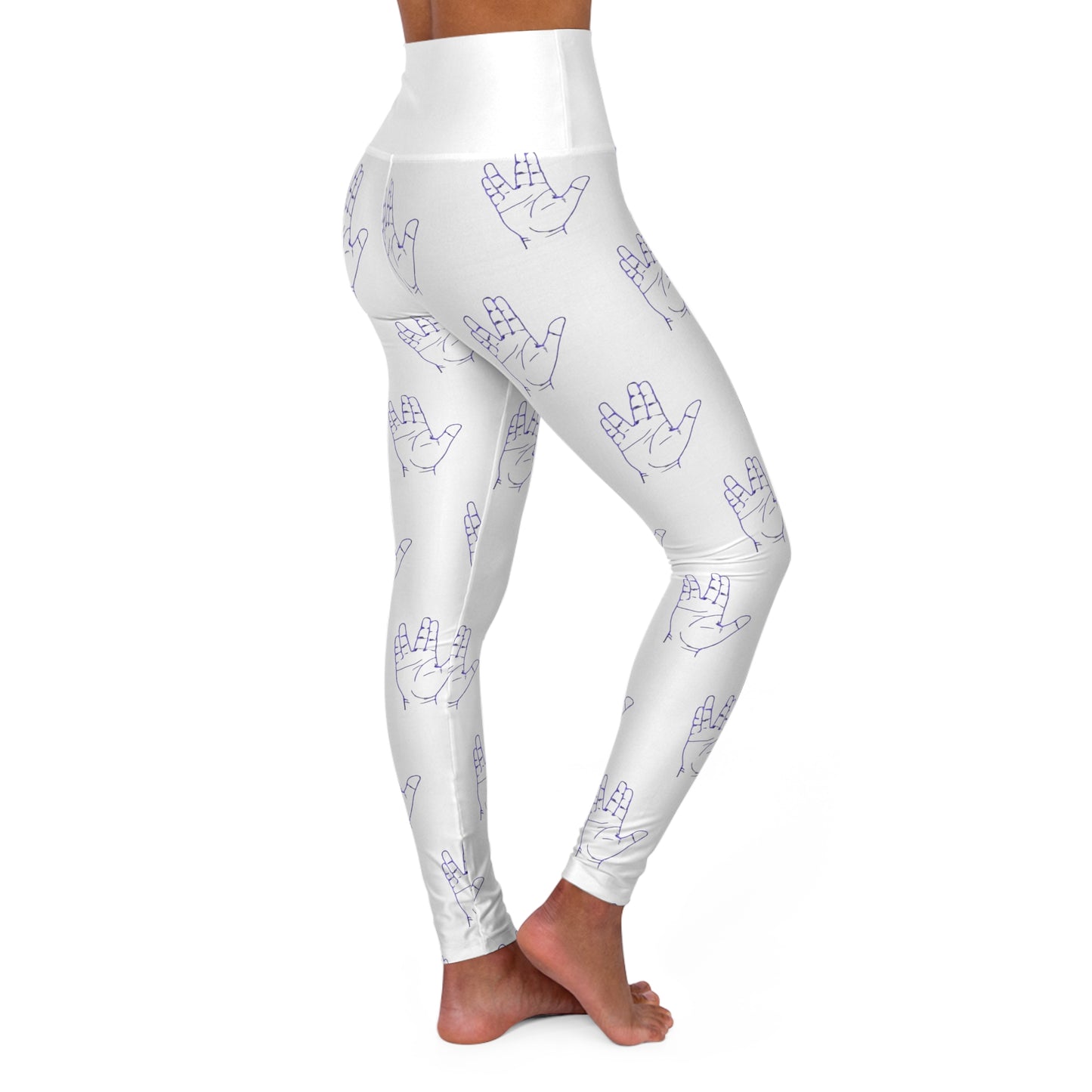 Galaxy Hand High Waisted Yoga Leggings | Comfortable Fitness Wear for Yoga & Active Lifestyle