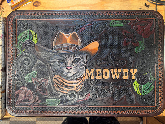 Custom Leather Door Mat