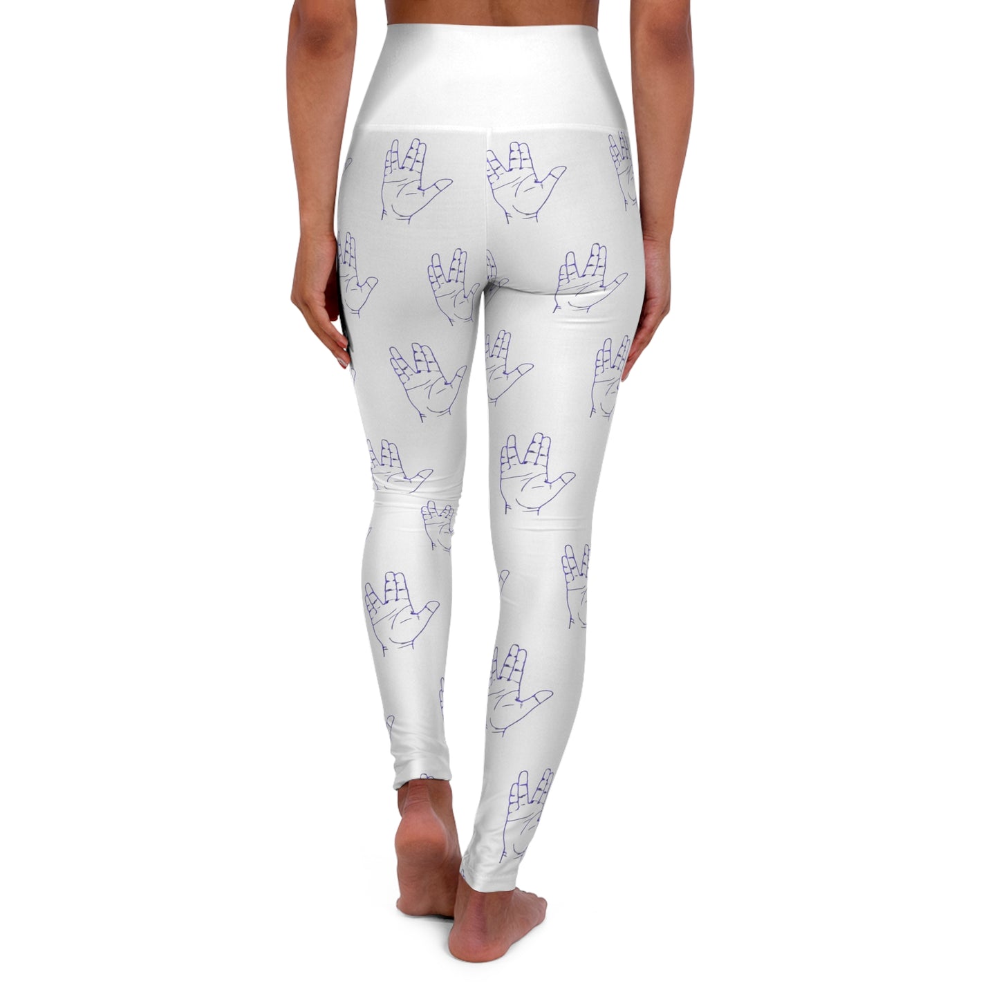 Galaxy Hand High Waisted Yoga Leggings | Comfortable Fitness Wear for Yoga & Active Lifestyle