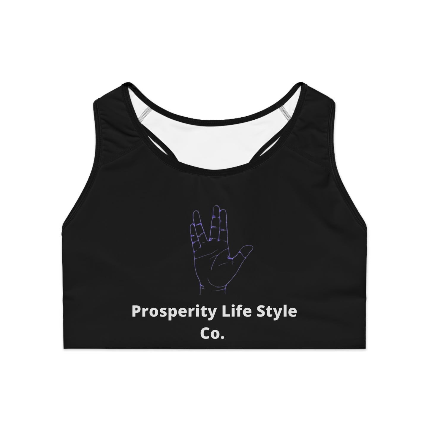 Prosperity Life Style Co. Sports Bra - Motivational Activewear for Yoga & Fitness