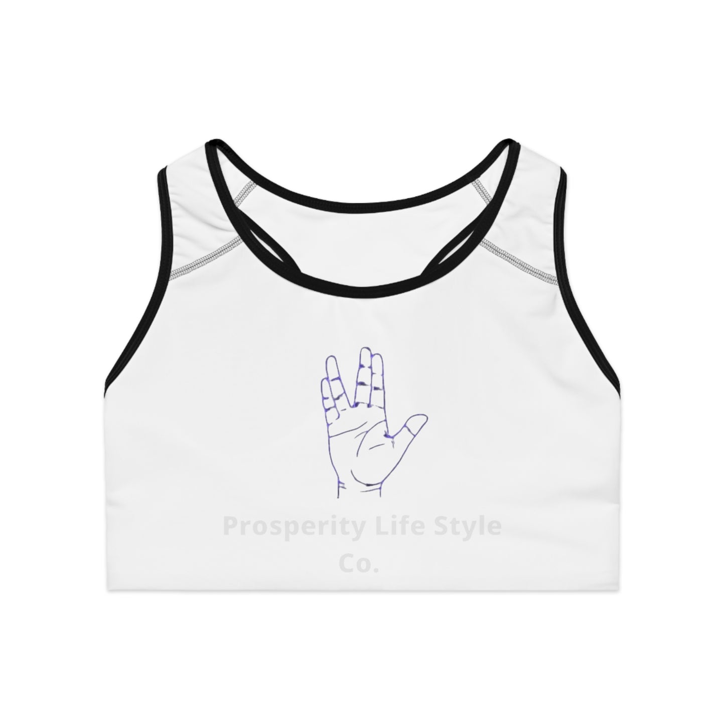 Prosperity Life Style Co. Sports Bra - Motivational Activewear for Yoga & Fitness