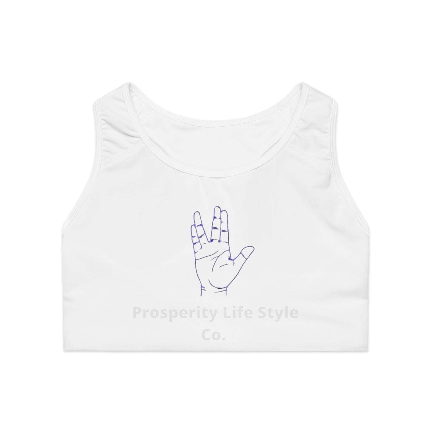 Prosperity Life Style Co. Sports Bra - Motivational Activewear for Yoga & Fitness