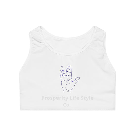 Prosperity Life Style Co. Sports Bra - Motivational Activewear for Yoga & Fitness