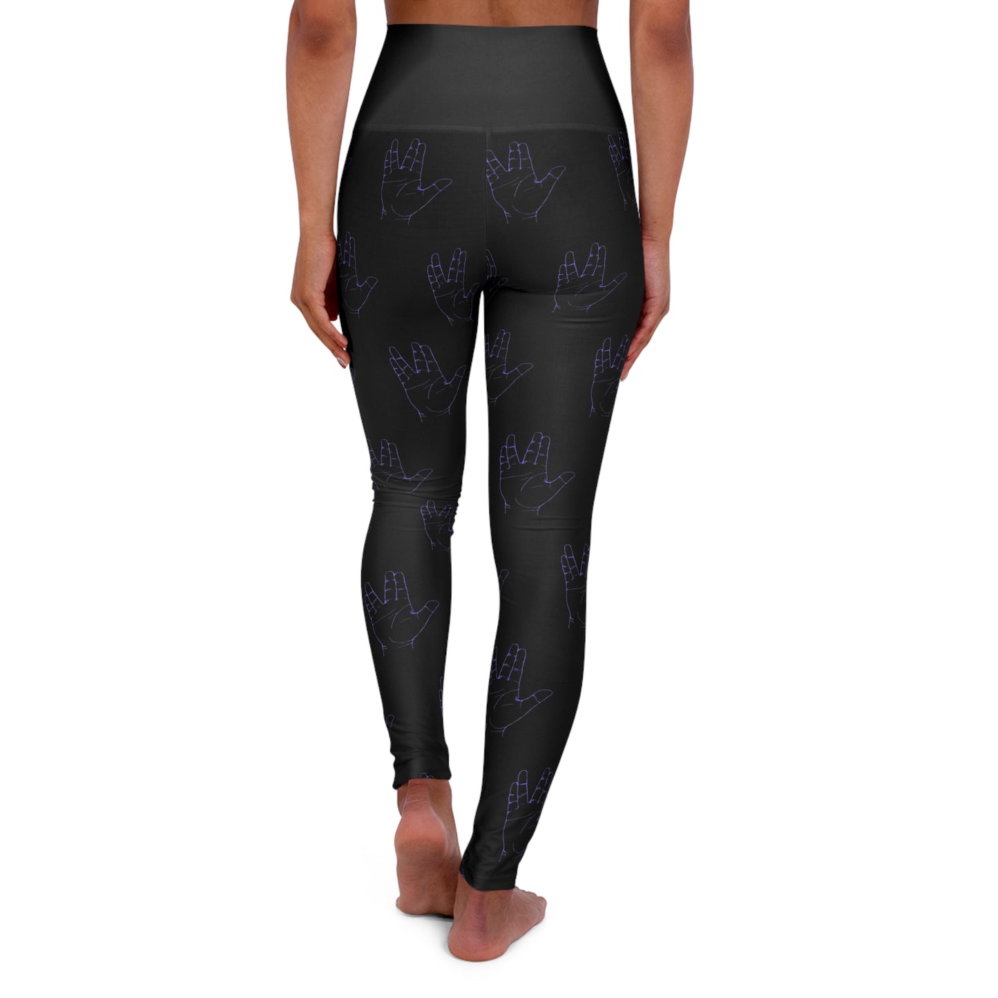 Galaxy Hand High Waisted Yoga Leggings | Comfortable Fitness Wear for Yoga & Active Lifestyle