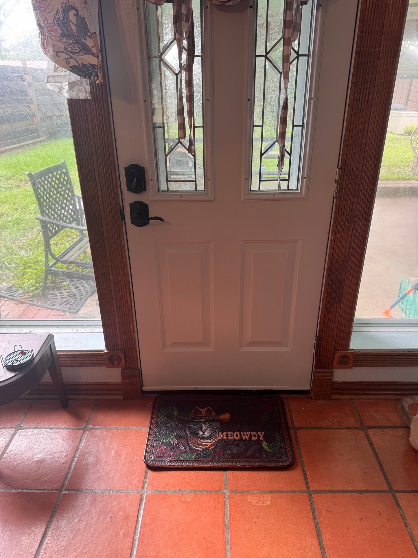 Custom Leather Door Mat