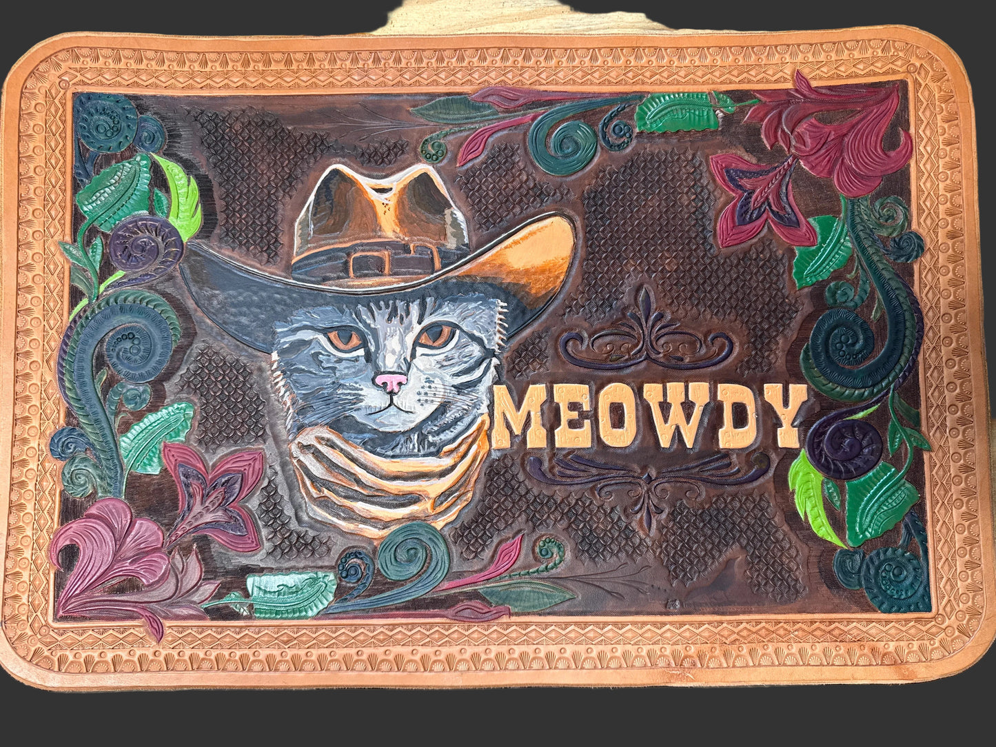 Custom Leather Door Mat